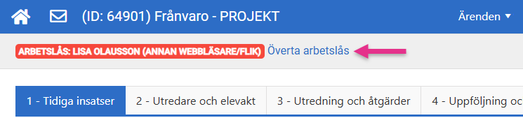 Överta arbetslås