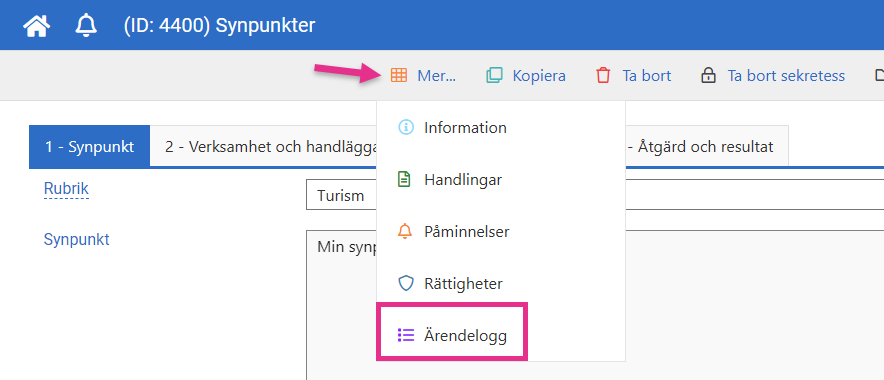 Ärendelogg