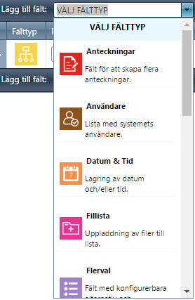 Lägg till fält